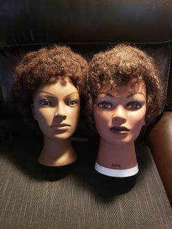 Two Mannequin Head With Hair