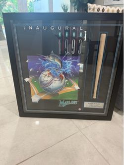 Rare Florida Marlins Inaugural Year 1993 Framed Display Limited Edition