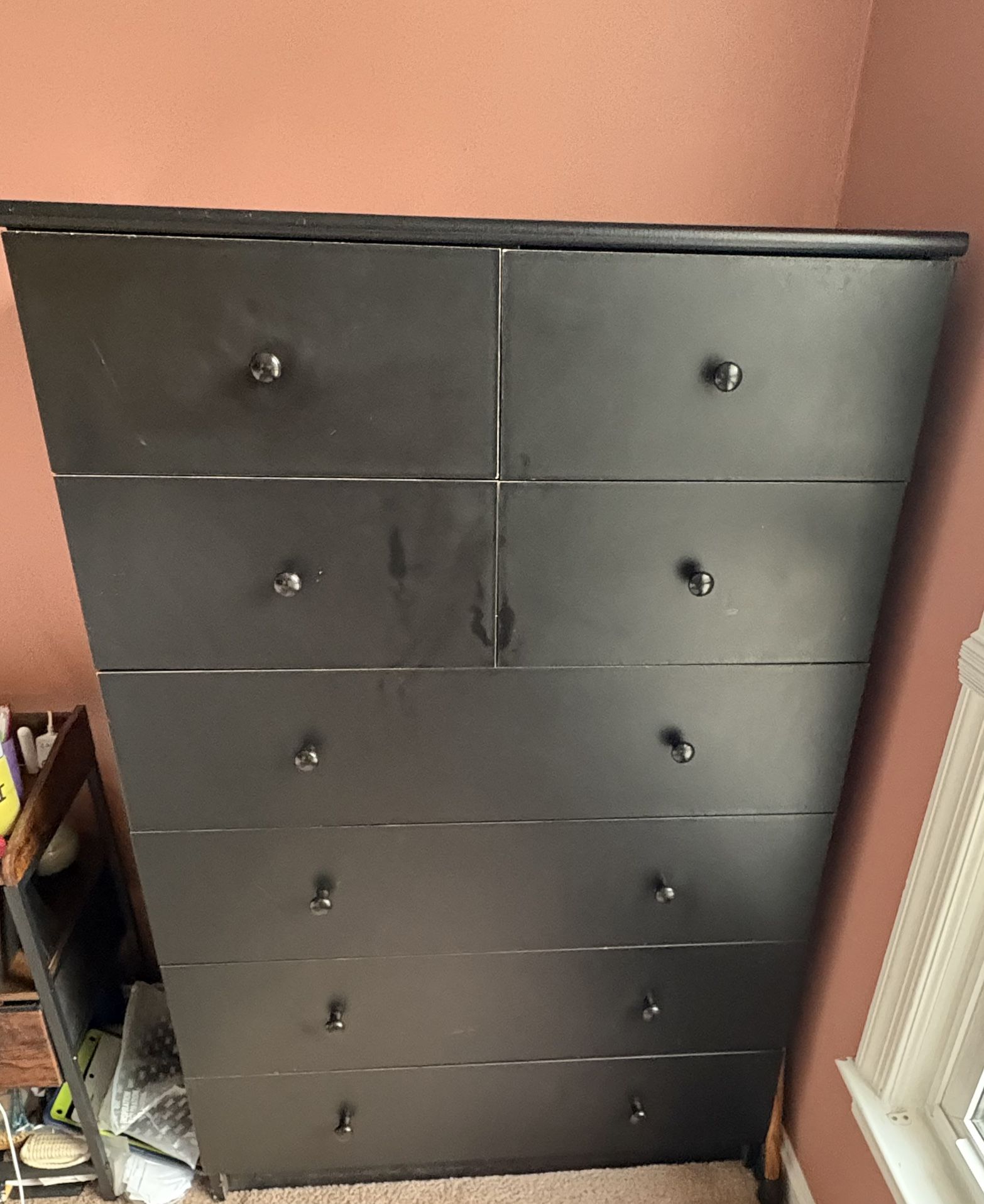 Black 8 Drawer Dresser