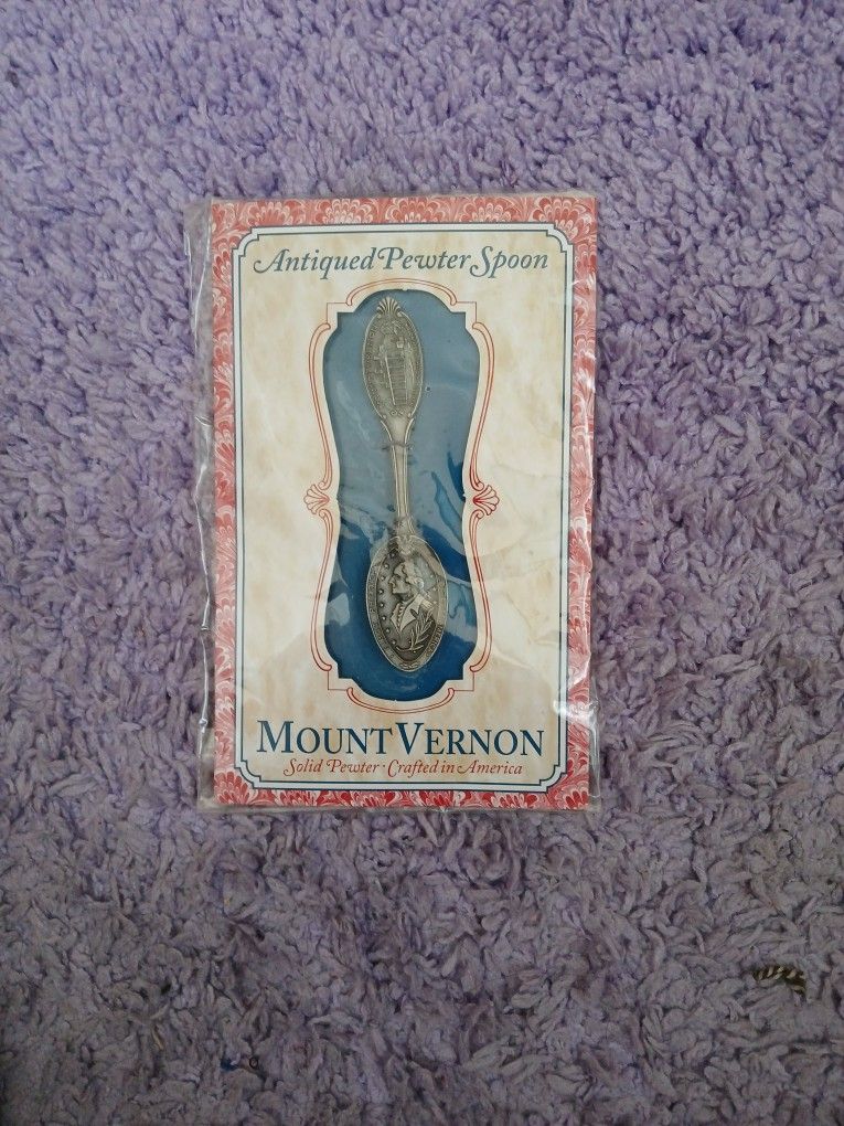 Mt Vernon Solid Pewter Spoon