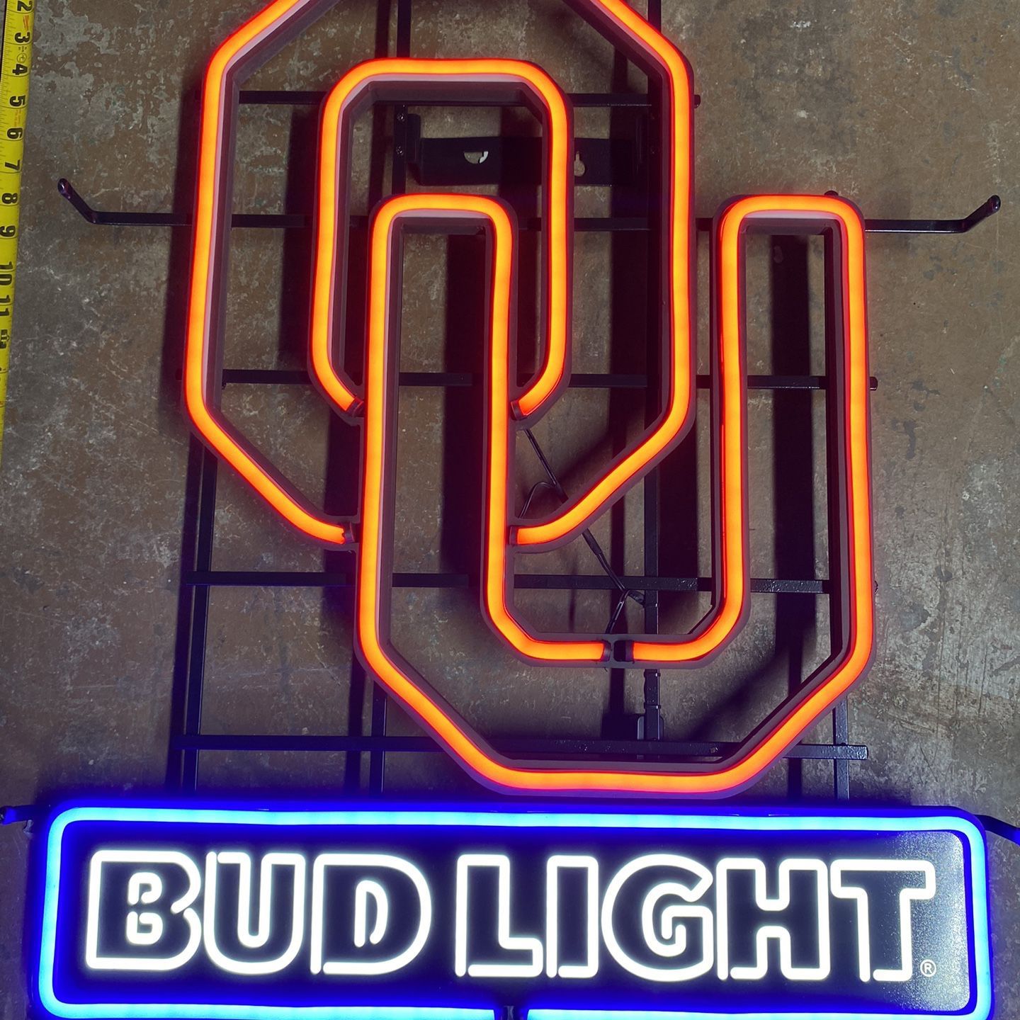 Bud Light Oklahoma University OU Sooners Neon Red LED Sign 23