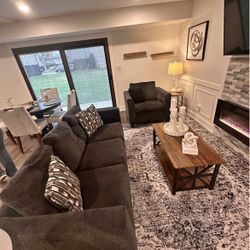 Couch With Arm Chair.