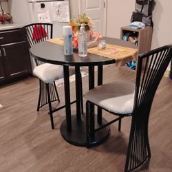 Nice Dining Table And Two Chairs 