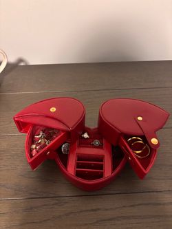 Red Leather Jewelry Box
