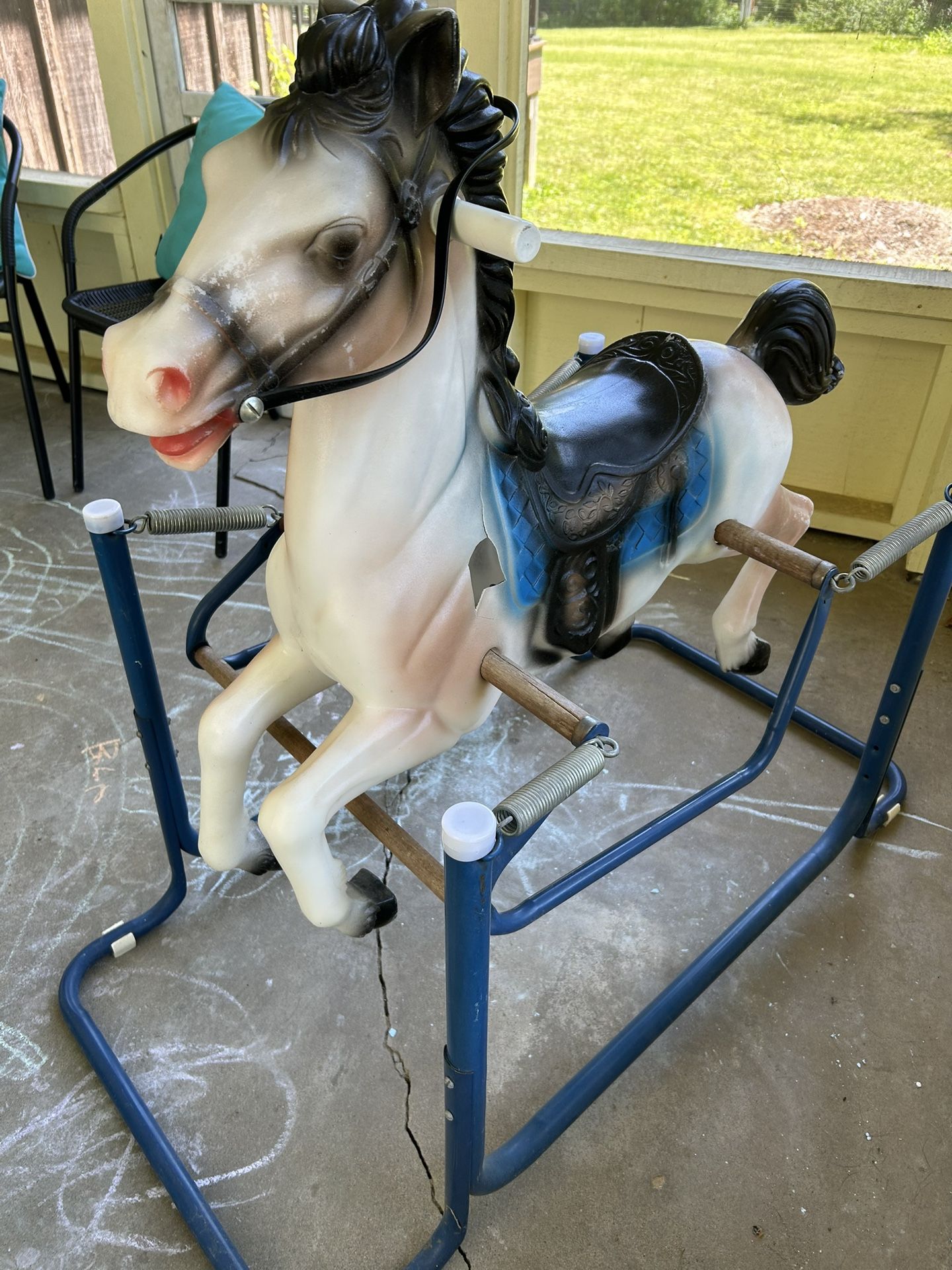 Vintage Rocking Horse With Sound