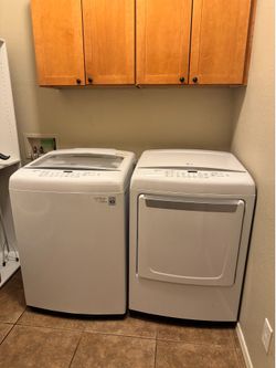 LG High-Efficiency Top Load Washer & Sensor Dry Dryer Set - Excellent Condition
