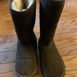 Bearpaw Chocolate Fur Lined Boots/size 7