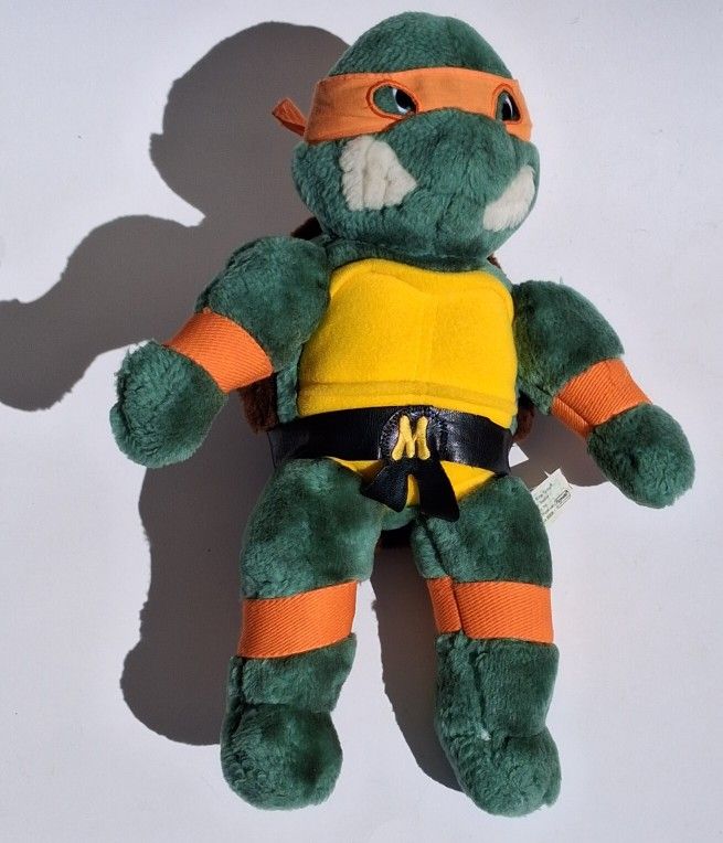 Vintage 1980s TMNT Teenage Mutant Ninja Turtles Michelangelo Plush