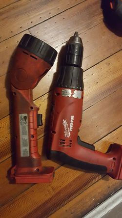 Milwaukee drill and light