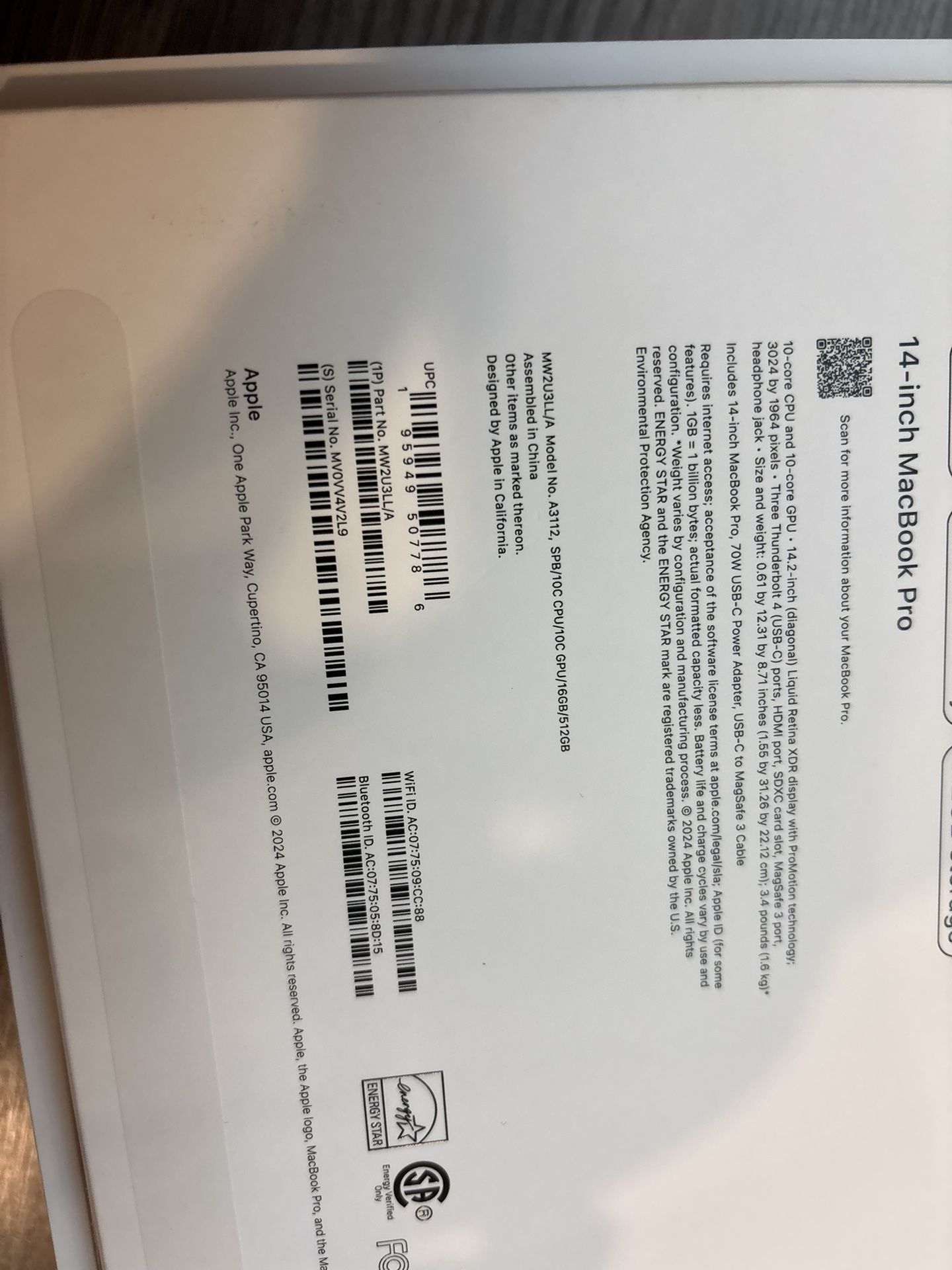 MacBook Pro 14inch