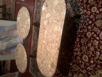3piece Granite coffee table set.