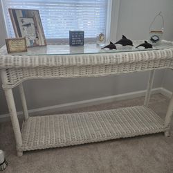 Wicker Sofa Table