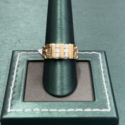 Gold Nugget And Diamond Ring 