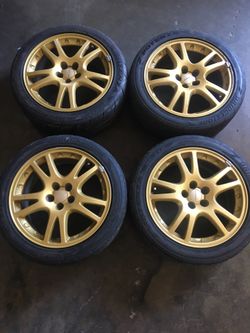 Subaru Version 7 GDB STi 17x7.5 5x100 Rim Wheels and Tires