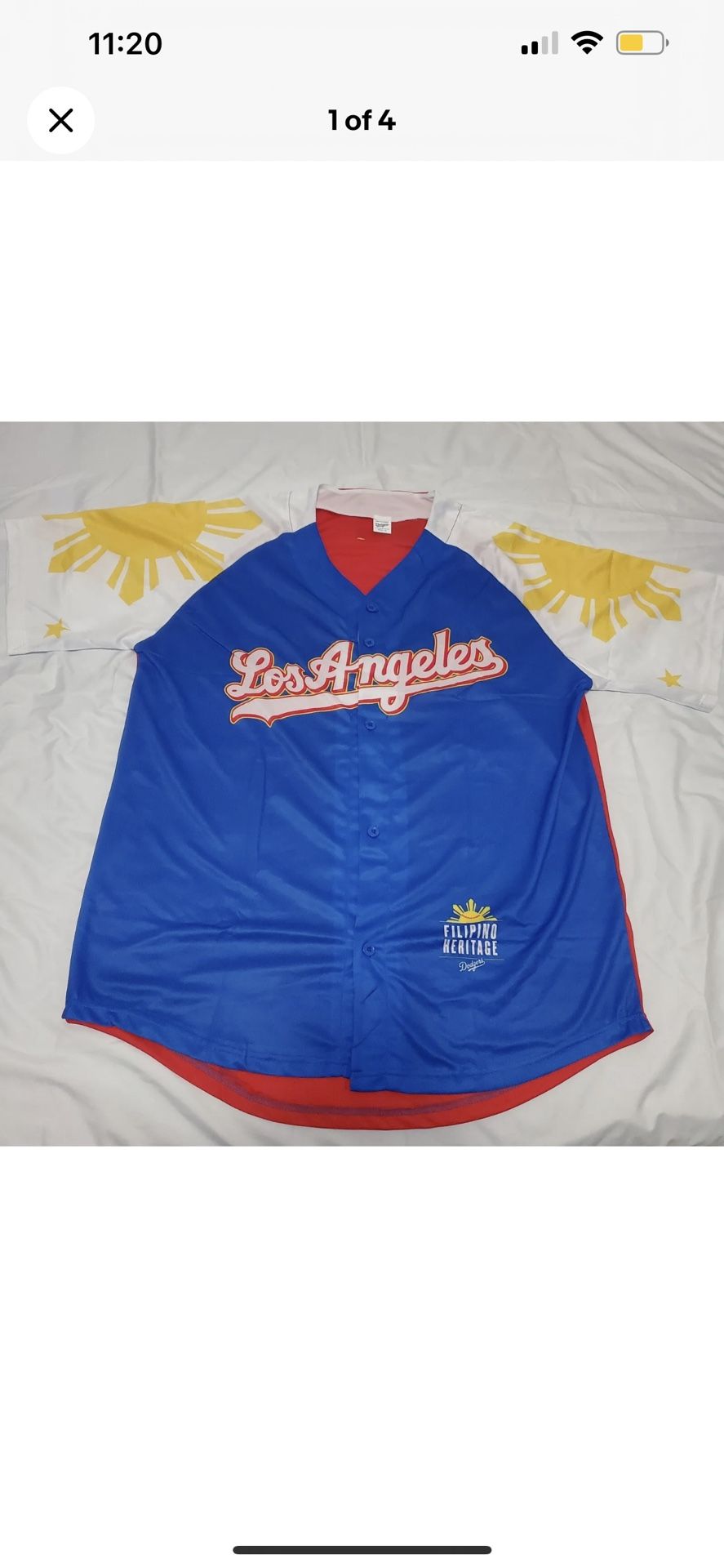 2022 Los Angeles Dodgers Filipino Heritage Night Jersey SGA 7/7/22 Sz XL
