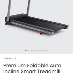 Premium Foldable Auto Incline Smart Treadmill WITH 20" RUNNING DECK  SF-T723030