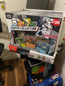Pokemon Black Bolt White Flare Poster Collection Display 6ct