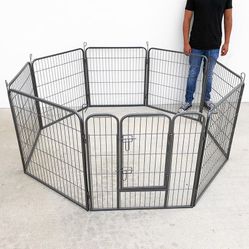 (New in box) $100 Heavy Duty 32” Tall x 32” Wide x 8-Panel Pet Playpen Dog Crate Kennel Exercise Cage Fence
