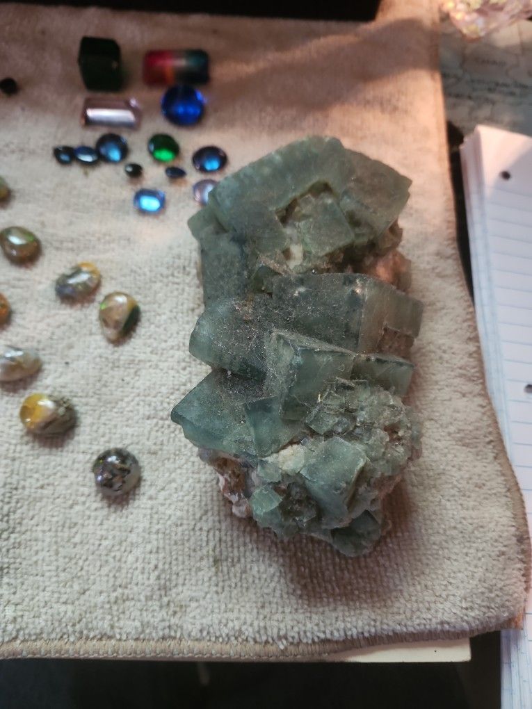 Green Flourite 3 Plus Pouds Maybe 4 Pounds Big Cube Formation