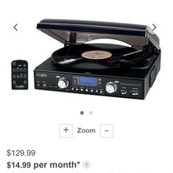 Nice Authentic Black Record player 