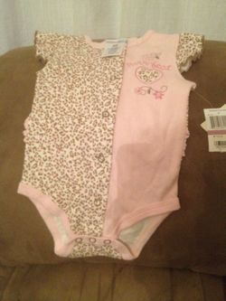 New pink leopard onesie