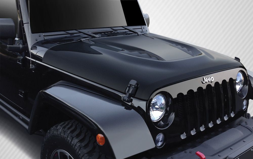 Blemished - 2007-2018 Jeep Wrangler Carbon Creations Power Dome Hood - 1 Piece