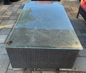 Outdoor Patio Wicker Coffee Table