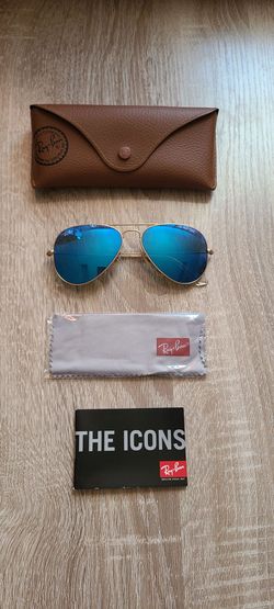 Ray-Ban Aviator RB3025 Blue Mirror Sunglasses 55mm- NEW w/ BOX