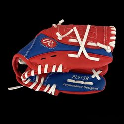 RAWLINGS Ball Glove PL91SR Youth RH Softball Mitt Baseball Red Never Used! Kids