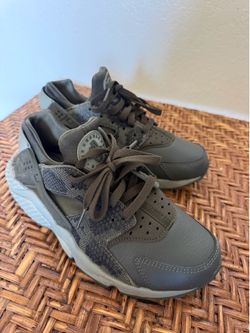 Nike Air Huarache Size 8 Cargo Camo Khaki Army Python Green - Very Good