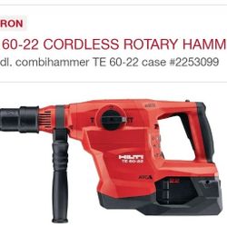 🔥🔥🔥HILTI TE 60-22 CORDLESS ROTARY HAMMER

🔥🔥🔥