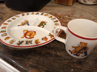 Tiffany & Co. Alphabet Bears Plate & Cup Set