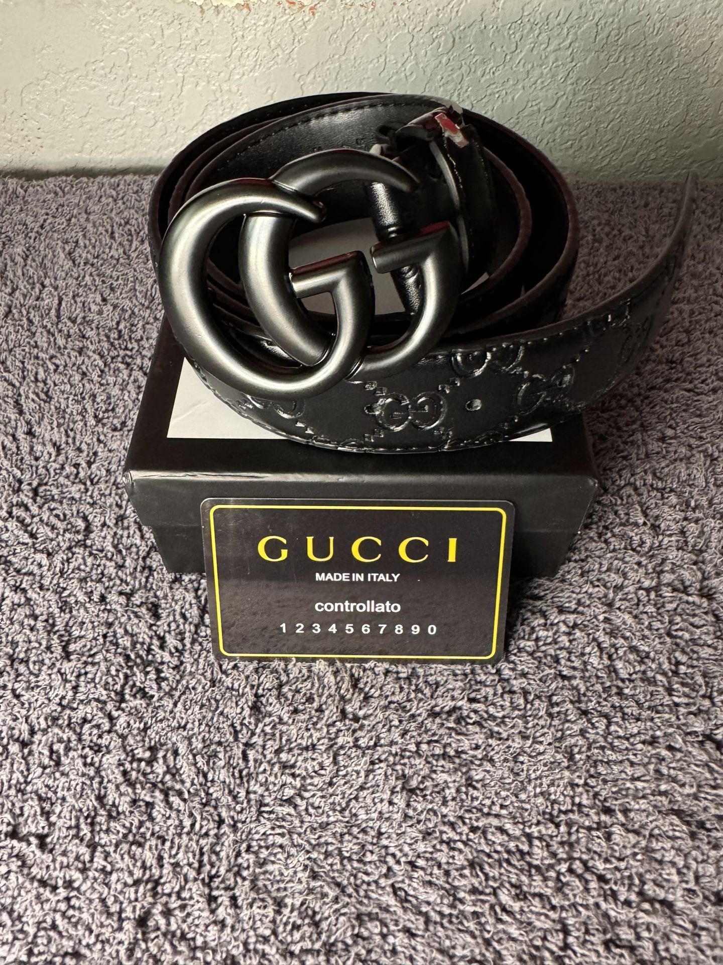 LUXURY BLACK LEATHER BELT
