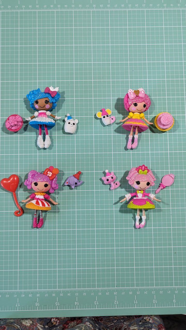Rare Mini Lalaloopsy Doll-Super Silly Party-Series 15-Glitter Hair-12 pieces