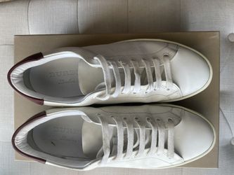 Burberry Albert perforated white leather 
