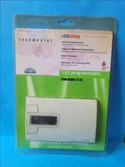 RiteTemp 5-1-1 Programable Thermostat NEW SEALED 8022 White.