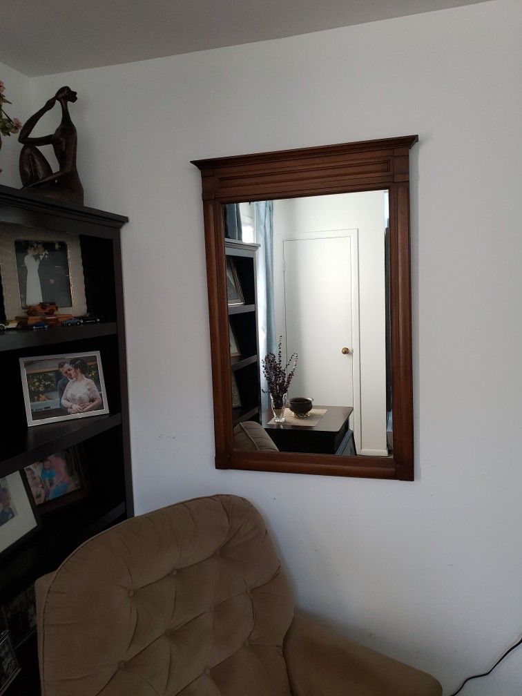 Vintage Mirror Wood Frame