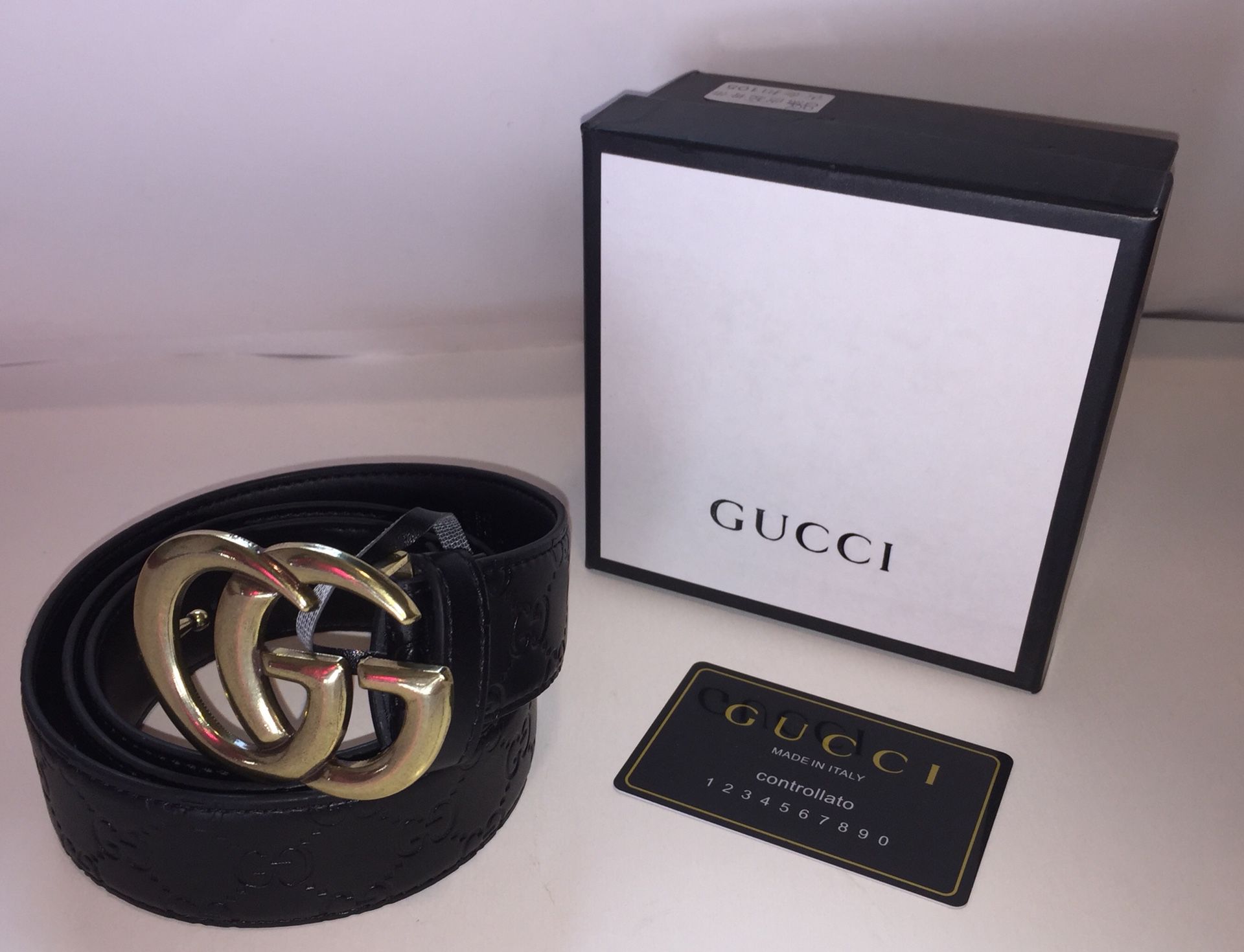 Gucci Interlocking Monogram Guccissima Black Belt