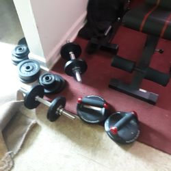 Barbells Set Up To 55lbs