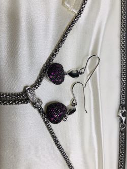 Heart necklace with matching earrings from Kay’s