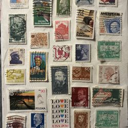 70 Vintage Stamps From Various Countries and years