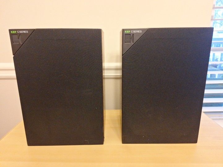 Vintage KEF C10 C-Series Pair 2-Way Bookshelf Speakers 8 Ohm 60W