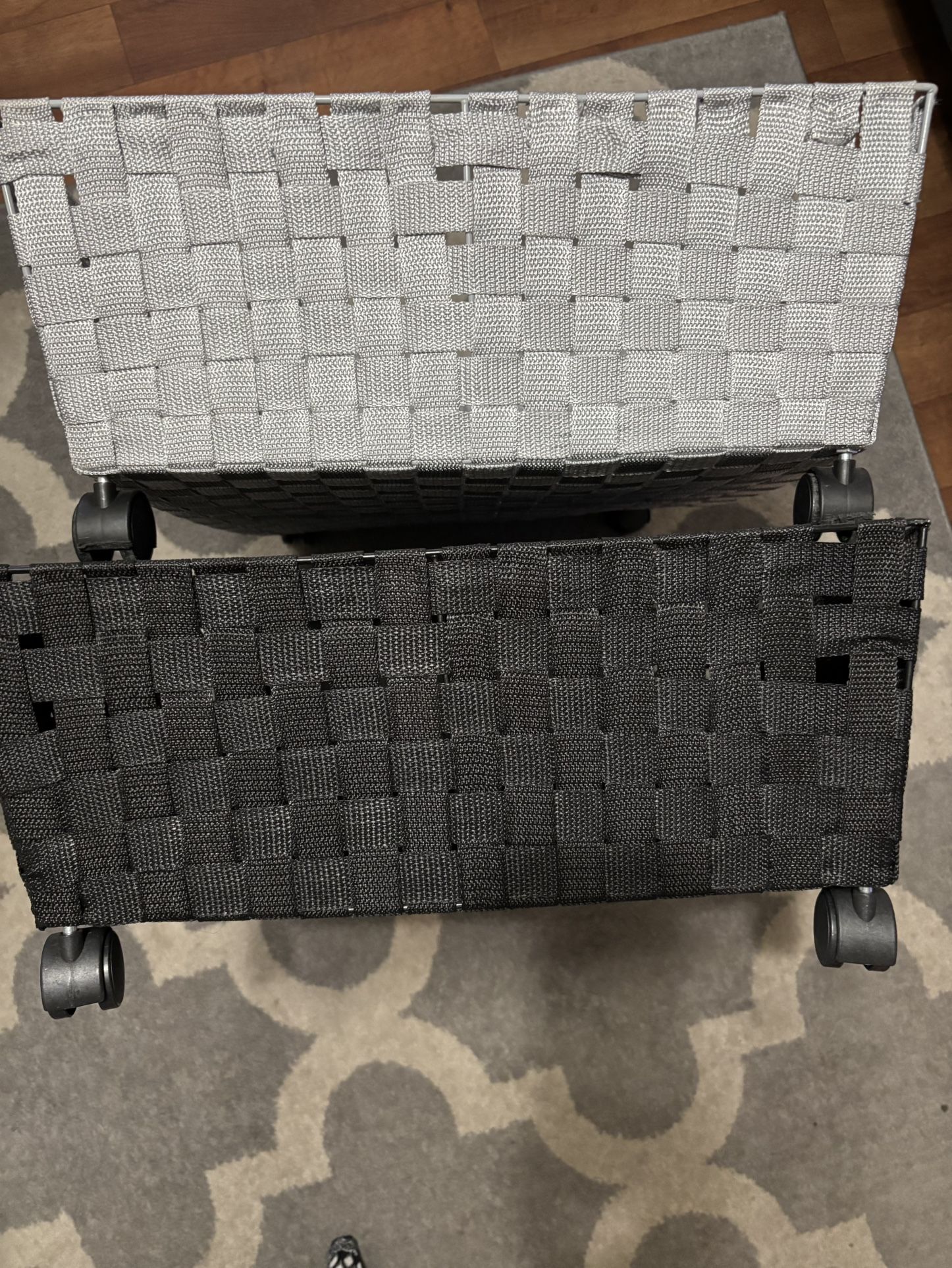 XL Rolling Stow Storage Baskets $10 For Both