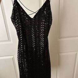Black Sequin Dress 