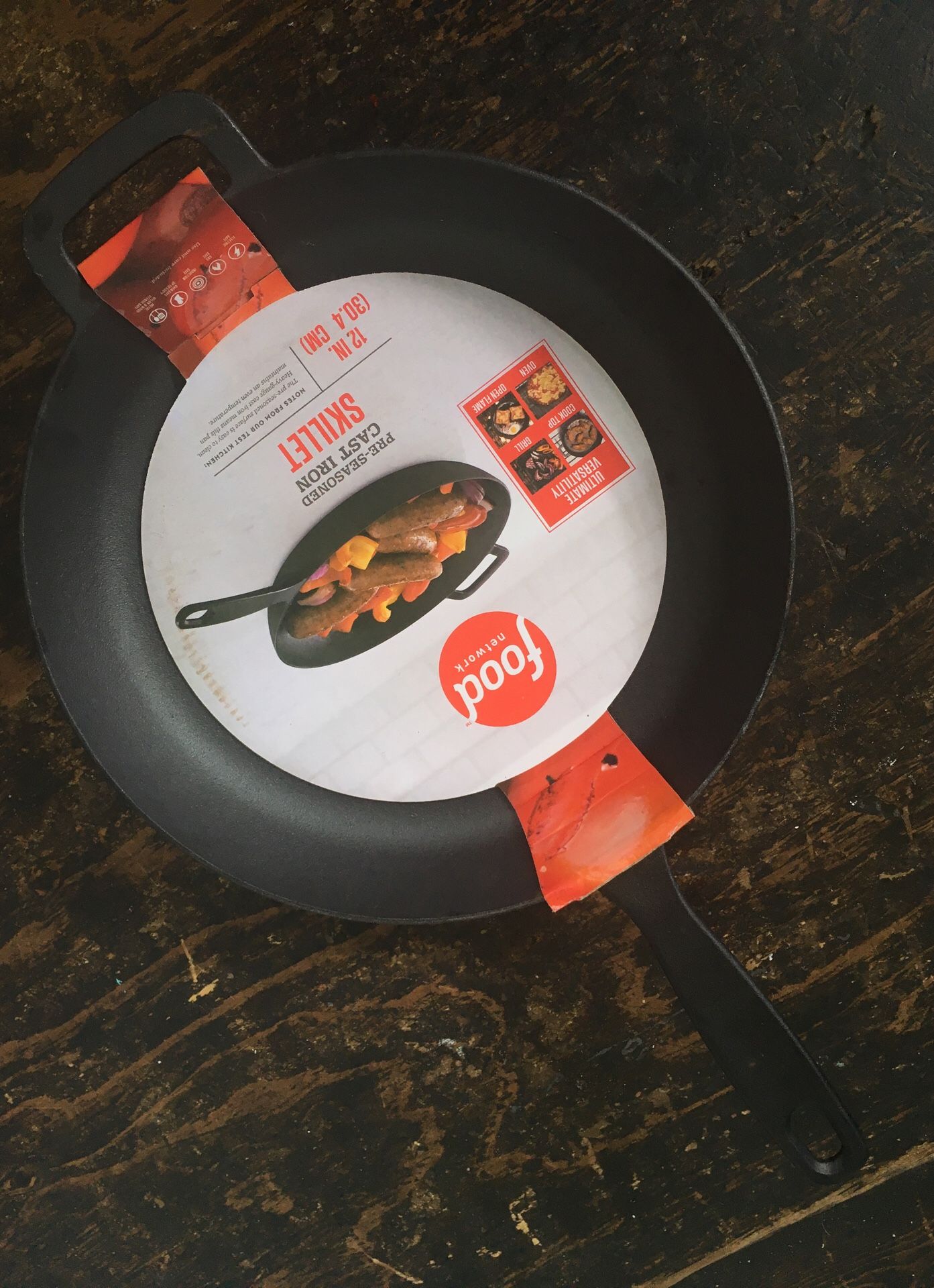 Cast iron skillet brand new food network cooking pan