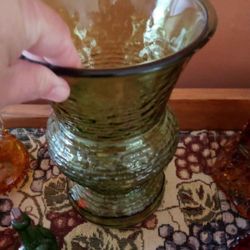 Vintage Green Glass vase