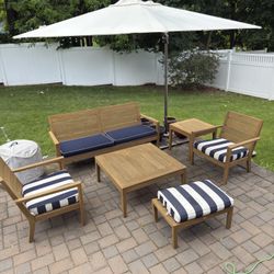 Crate and Barrel Regatta Teak Outdoor Set