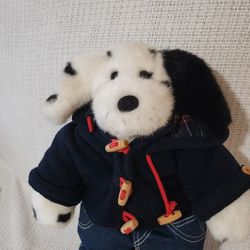 Build A Bear 1997 Dalmatian Dog Red Collar 16" Vintage Plush