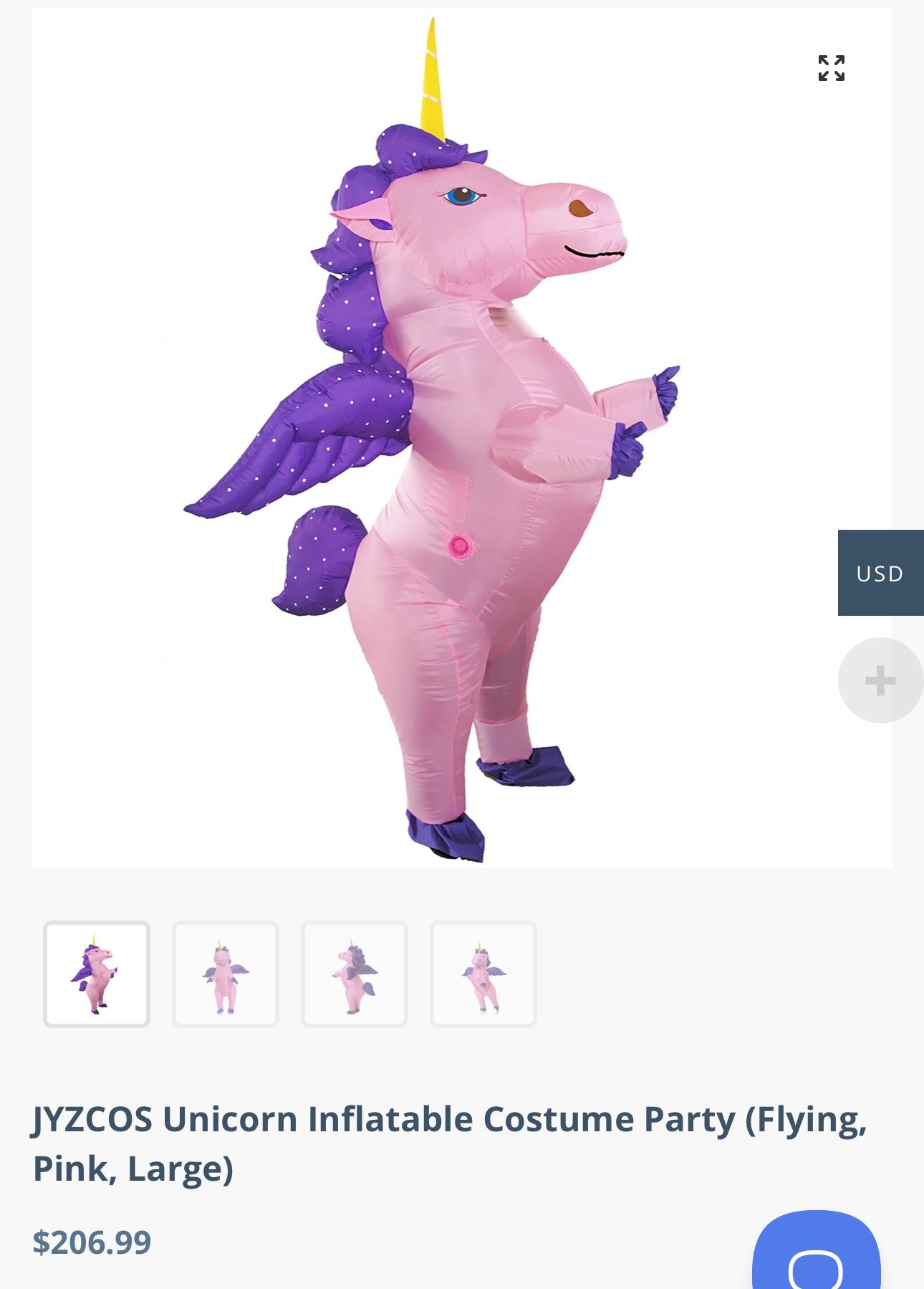 Unicorn Inflatable Adult Costume 