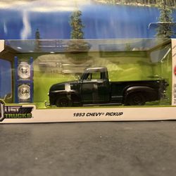 1953 Chevy Pickup. 1:24 Scale Diecast Collectible Truck. New Unopened. By Jada Just Trucks.